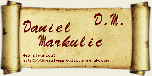 Daniel Markulić vizit kartica